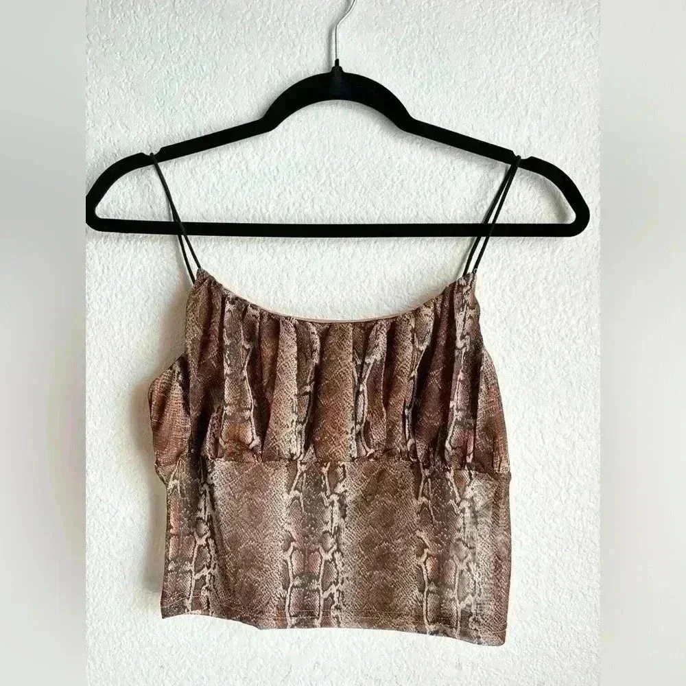 SUPERDOWN mesh cami snake top - Picture 3 of 6